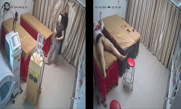 Hack camera spa chị gái vú to bướm múp đi triệt lông